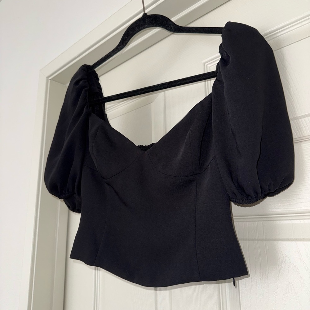 Aritzia Wilfred Novella Shortsleeve Blouse Black